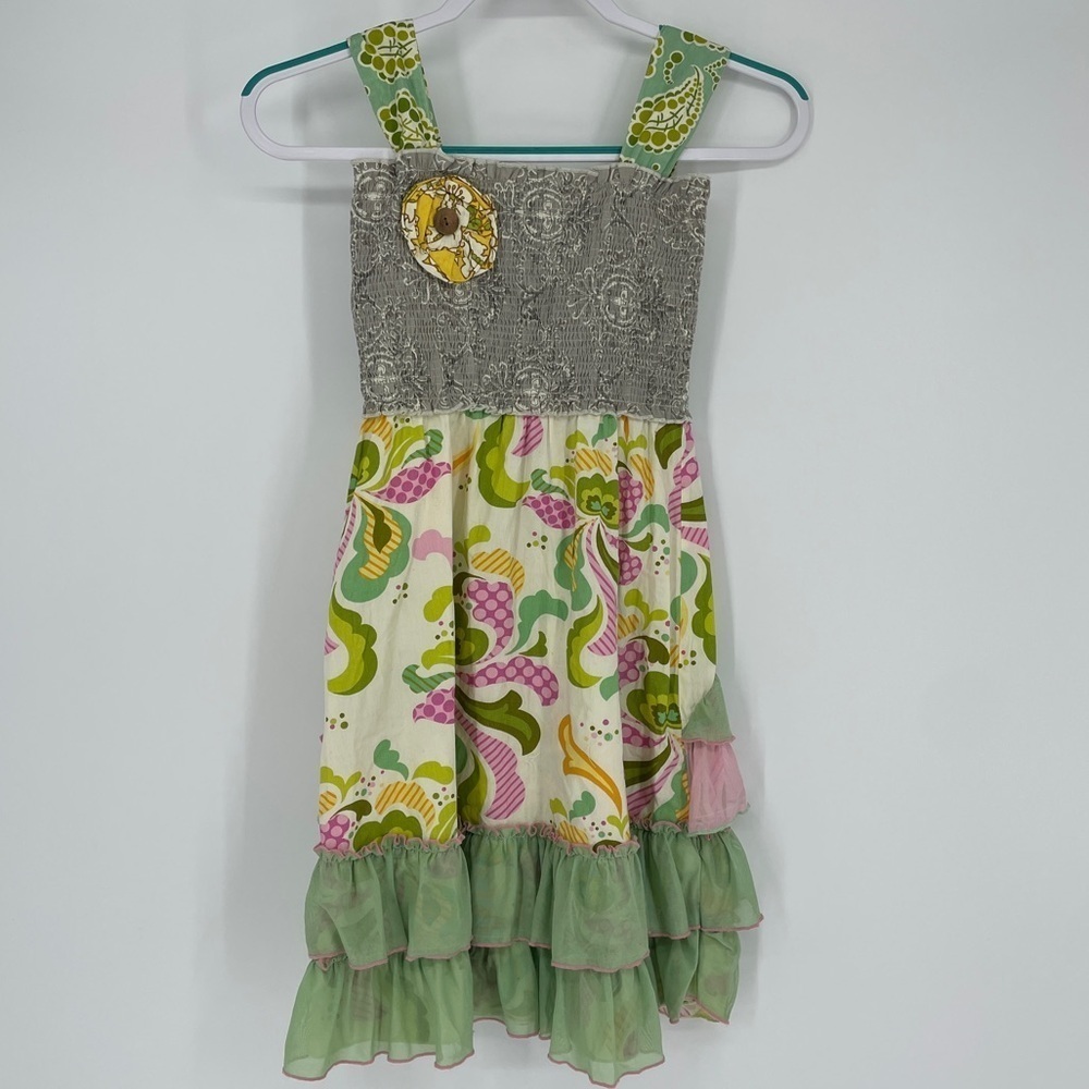 Mustard Pie tiered dress with ruffles size 12